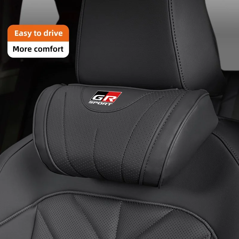 Premium Leather Memory Foam Car Seat Headrest for Enhanced Comfort