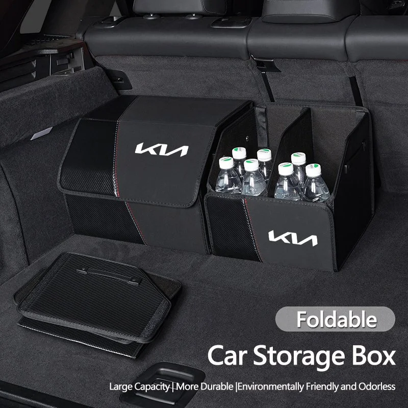 Folding Leather Car Trunk Organizer Box