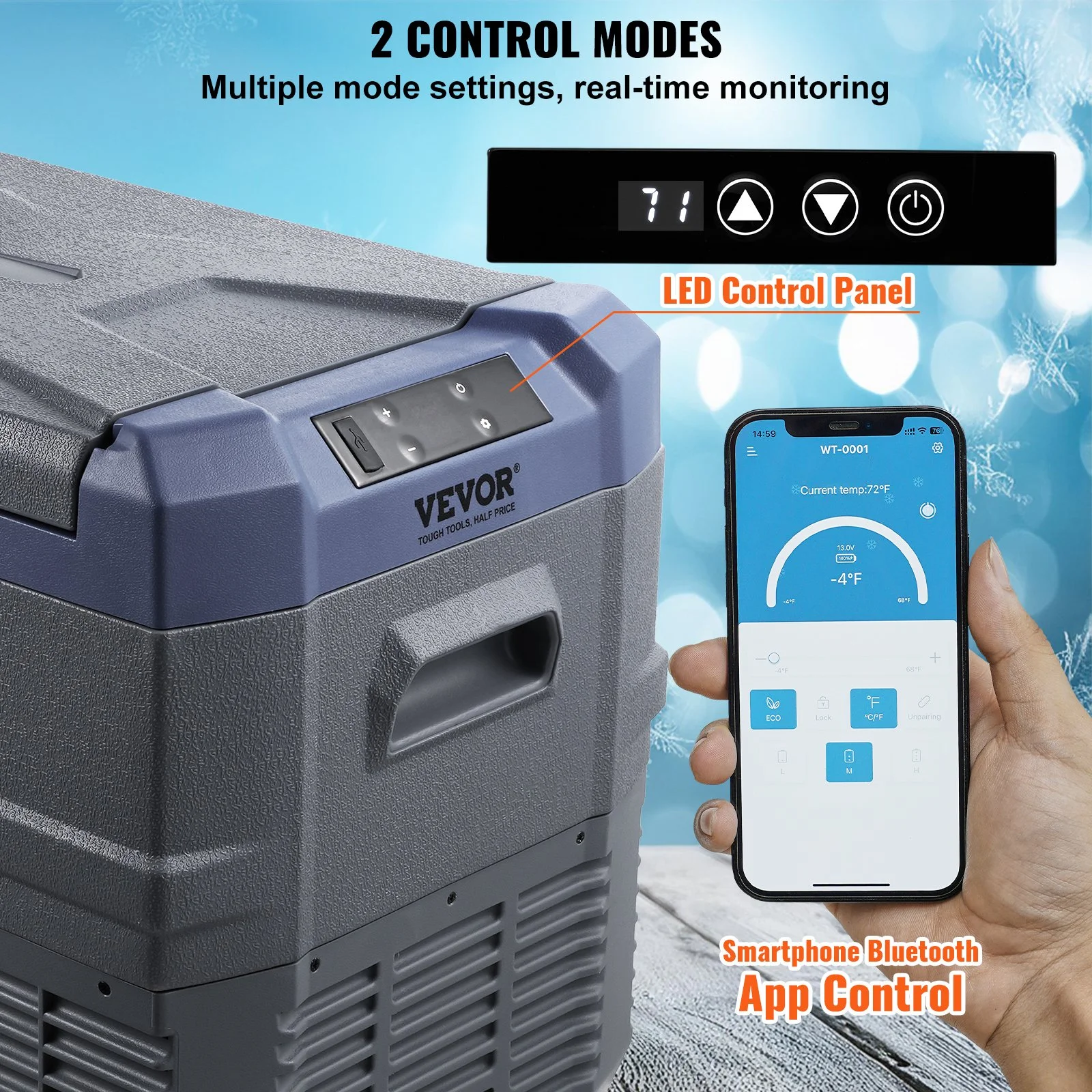 12V Portable Car Refrigerator 37L - Rapid Cooling, Dual Power for Camping & RV