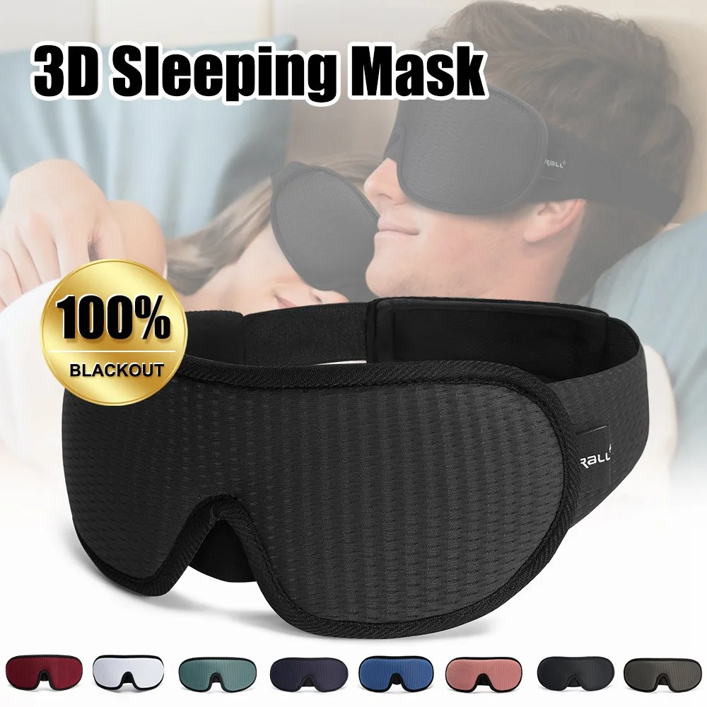 3D Memory Foam Sleep Mask – Soft, Light-Blocking Eye Cover for Restful Sleep