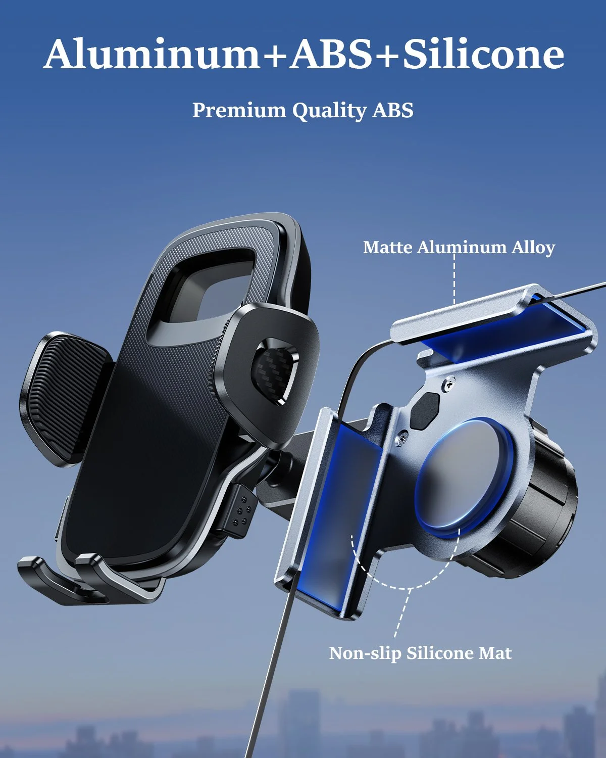 360° Rotatable Car Phone Mount for Tesla with One-Hand Operation