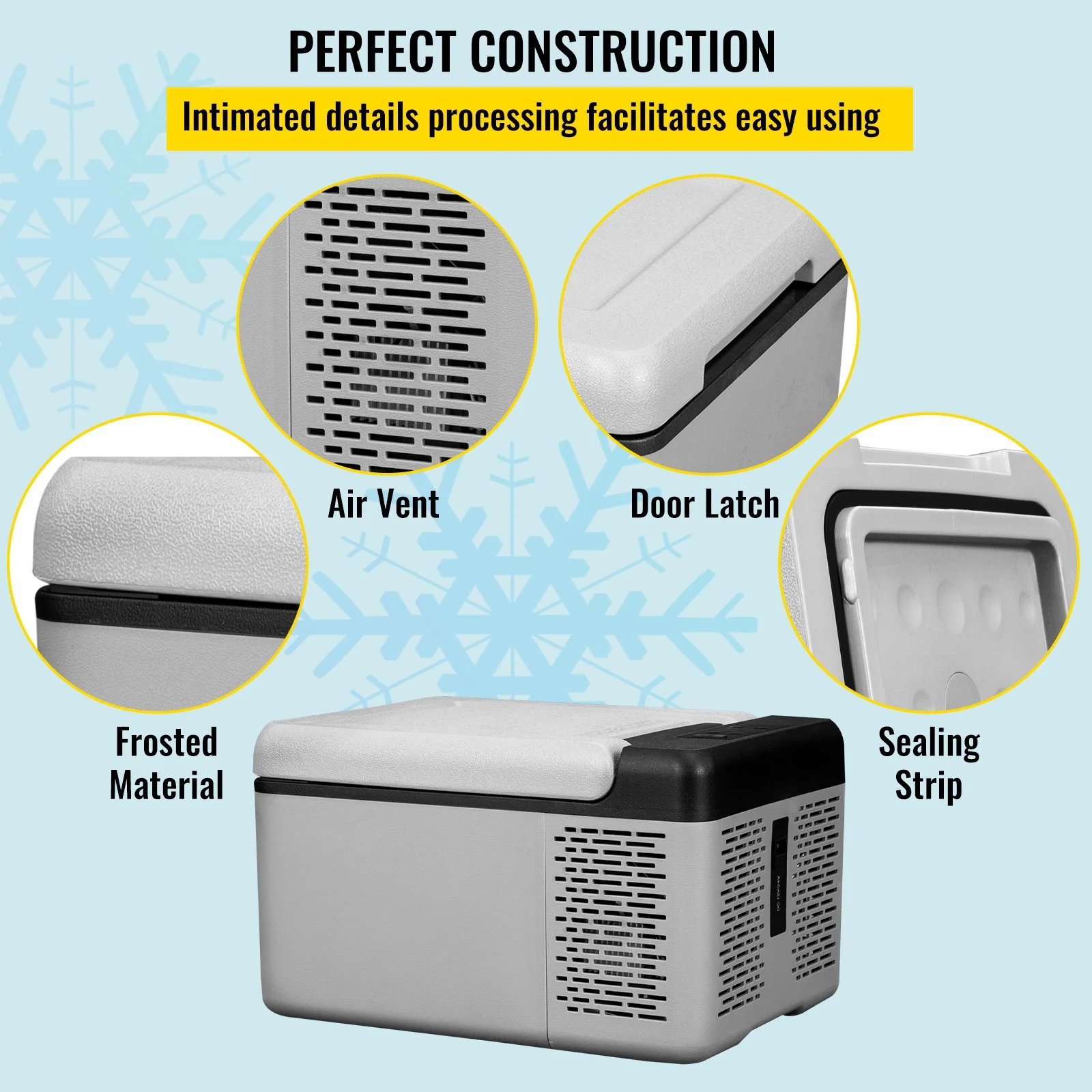 Portable 9L & 15L Car Refrigerator Freezer Cooler – 12V/24V & 110-240V for Travel & Outdoor