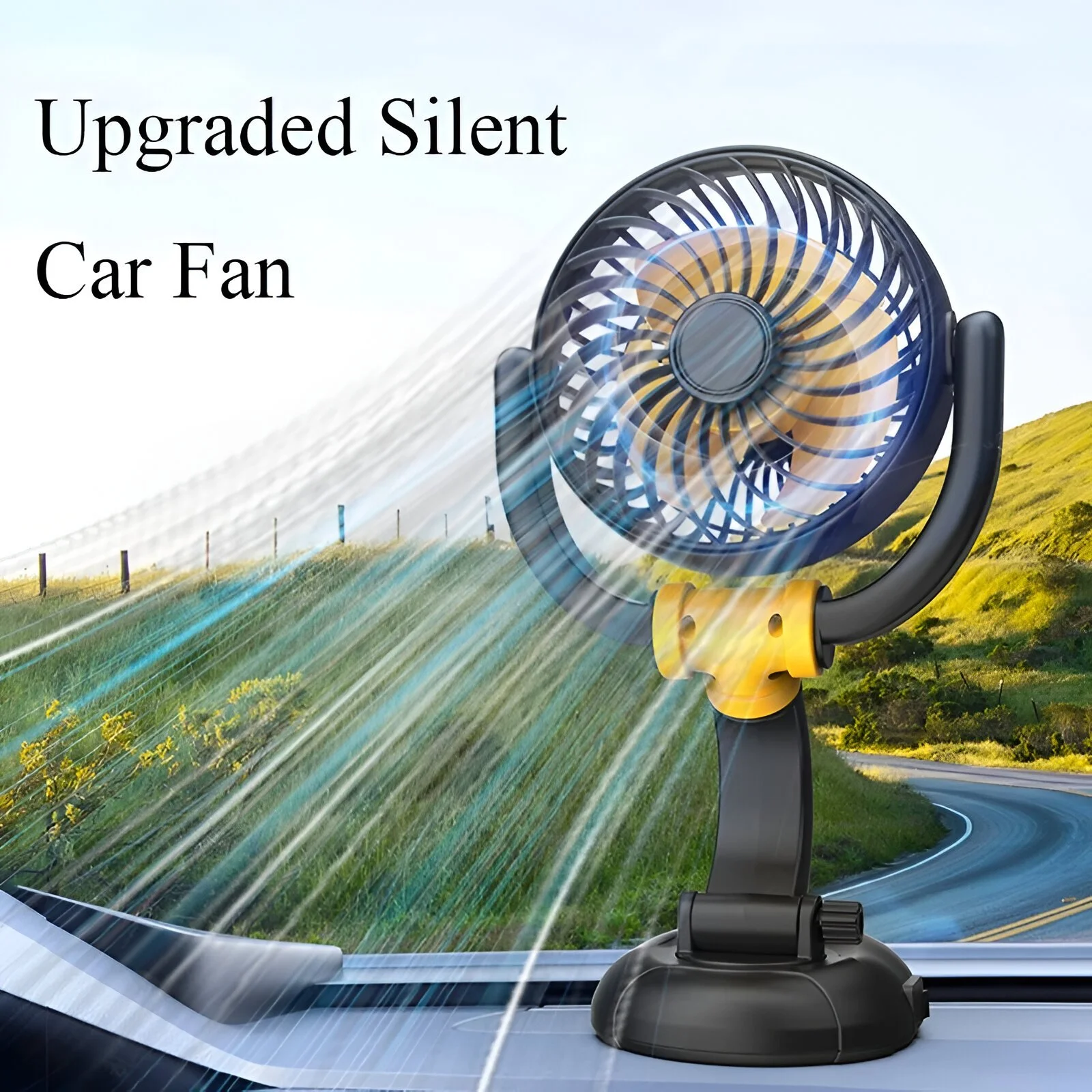 12V High-Power Rotatable Car Cooling Fan