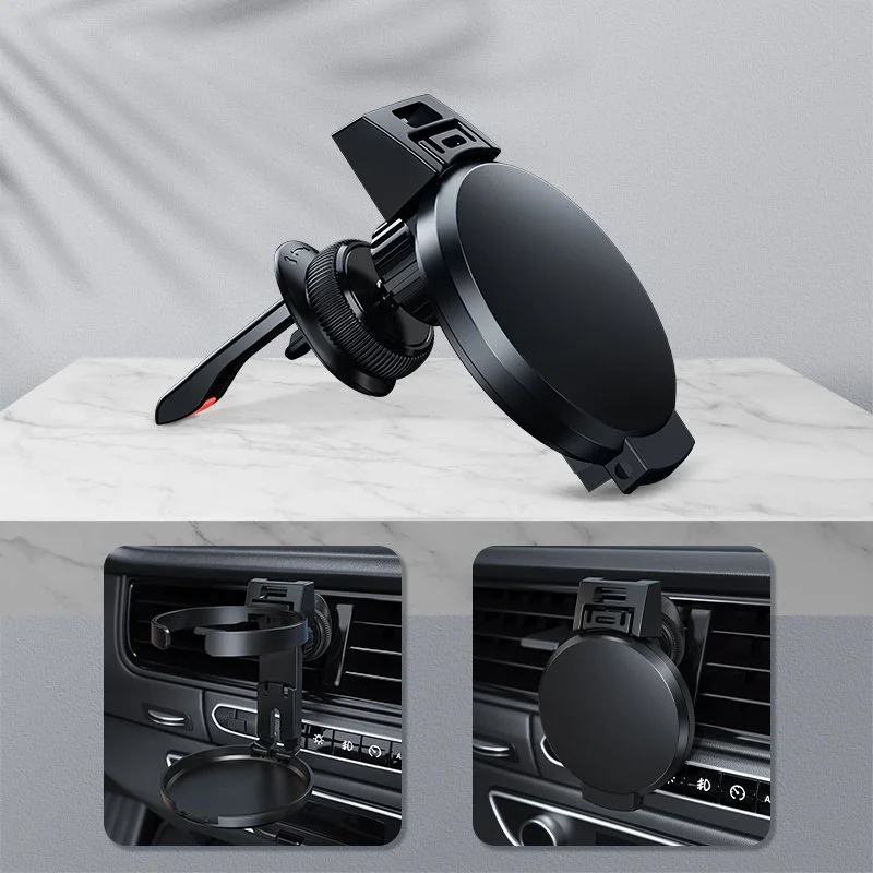 Foldable Car Air Vent Drink Bottle Holder with Ashtray Mount