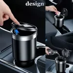 Large Capacity Waterproof Car Trash Can with Lid & Odor Control – 960ml