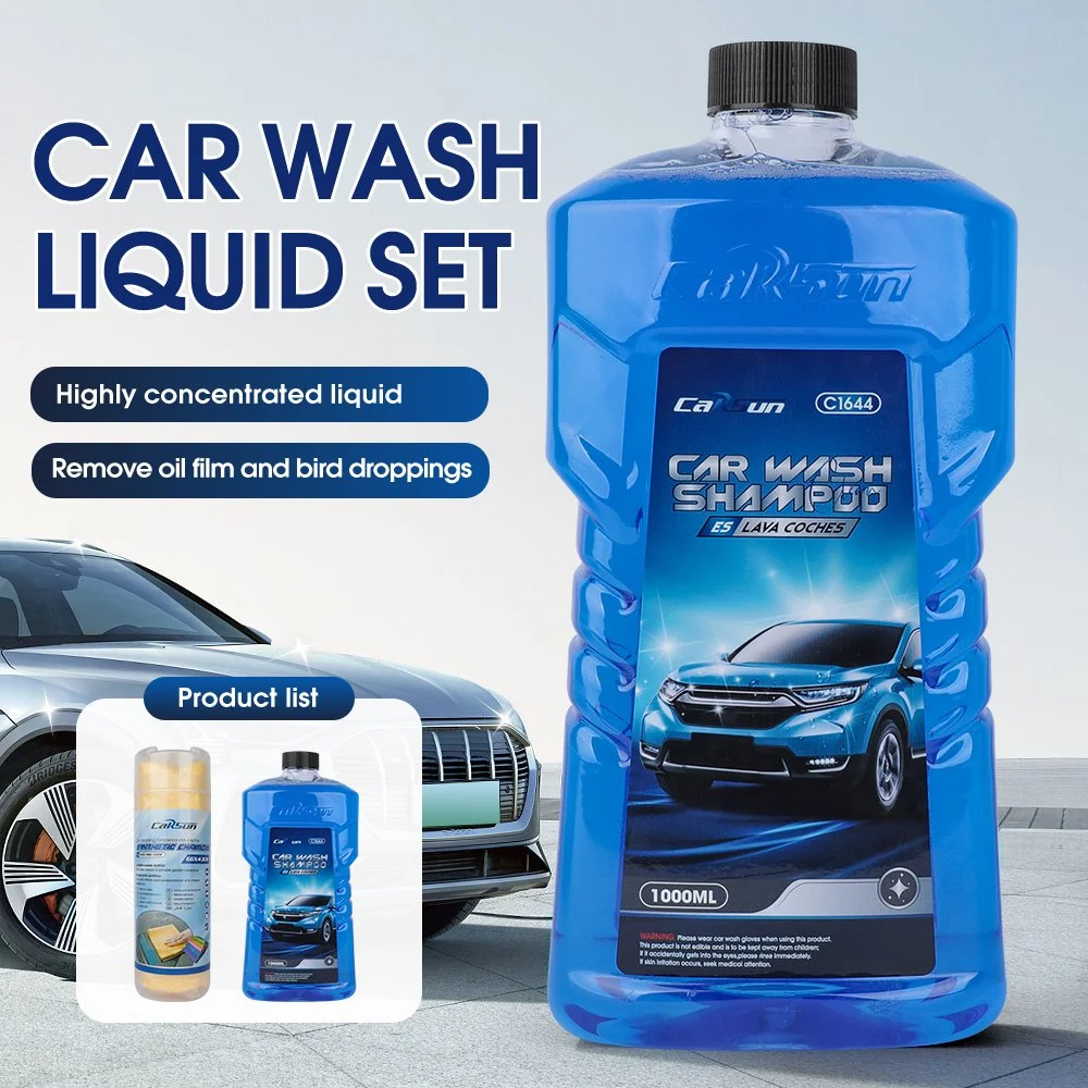 Car Wash Shampoo & Quick Wax Kit with High Foam & Drying Towel