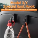 Hidden Car Seat Hook & Organizer for Tesla Model 3/Y – Space Saving Hanger
