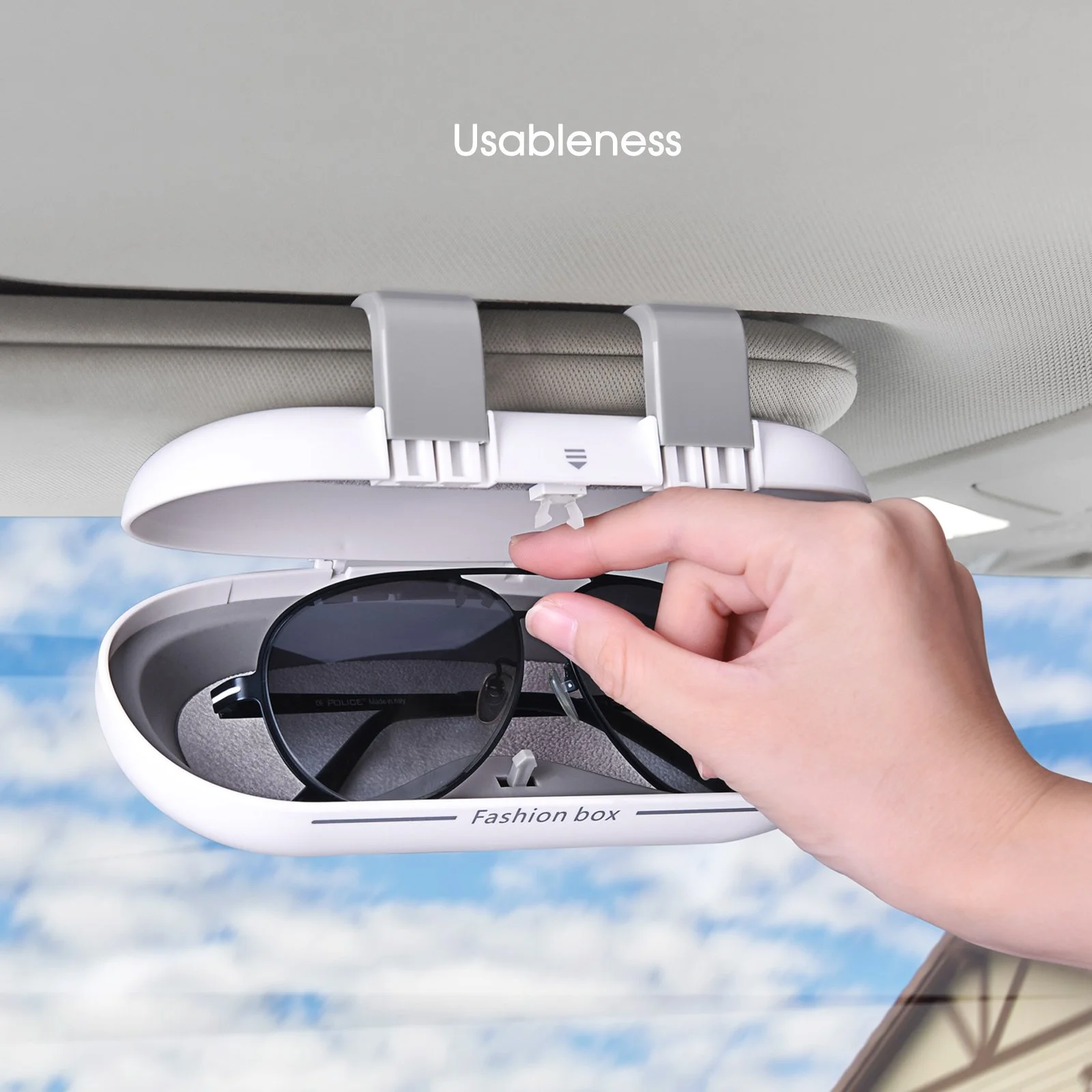 Universal Car Sun Visor Glasses Case – Scratch-Proof Clip Holder Organizer