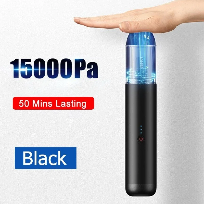 Powerful Wireless Car & Home Vacuum Cleaner with LED Light and Air Blower