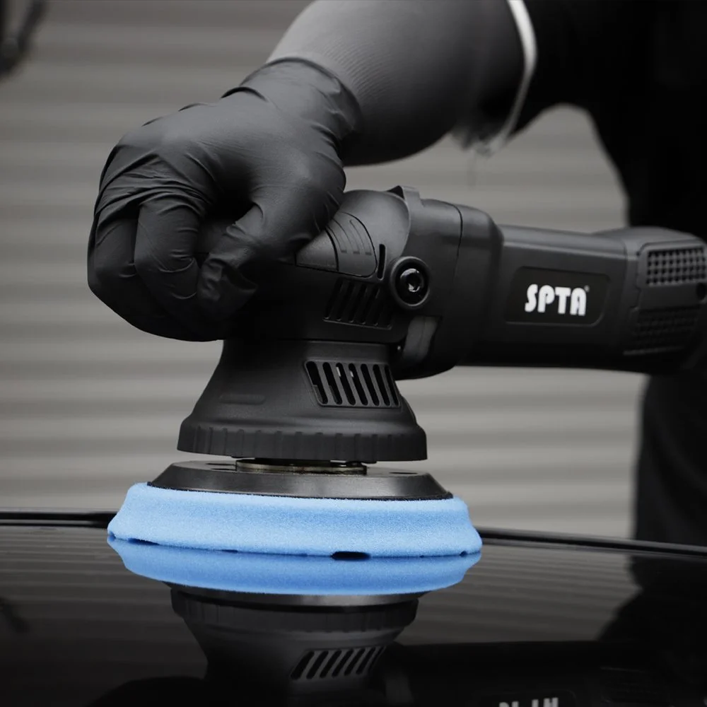 5” Dual Action Car Polisher with 6-Speed Control and 6” Backing Pads