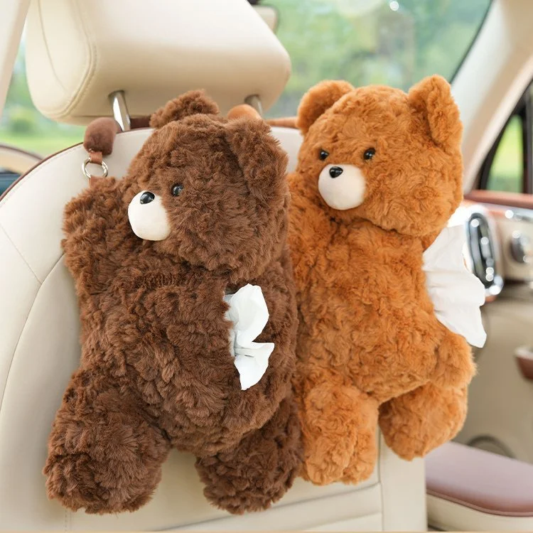 Cute Plush Car Tissue Holder
