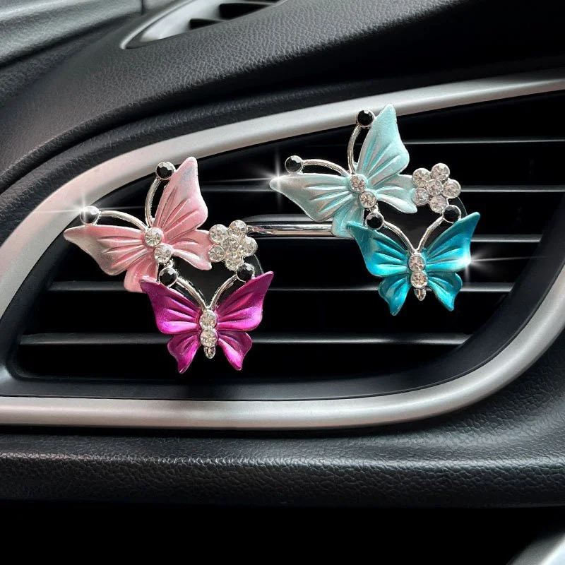 Dual Butterfly Car Air Freshener Clip