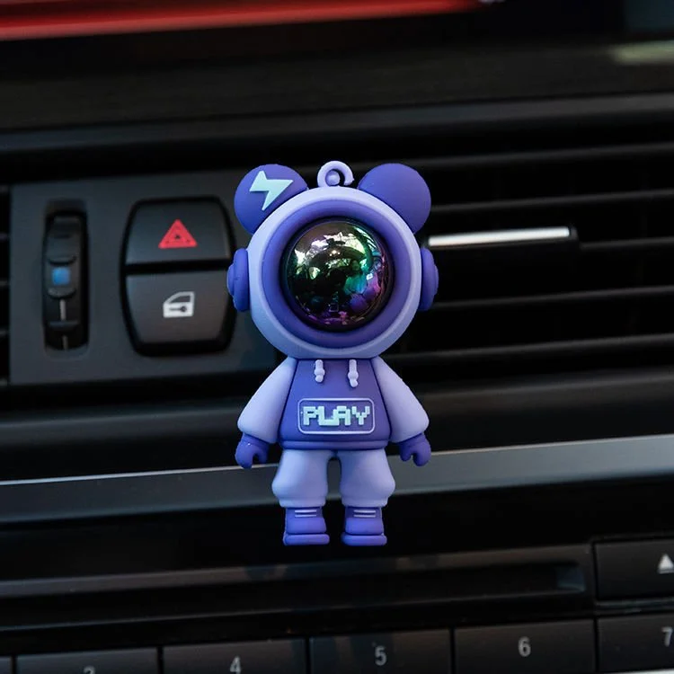 Cartoon Astronaut Car Air Vent Clip Air Freshener with Long-Lasting Aroma