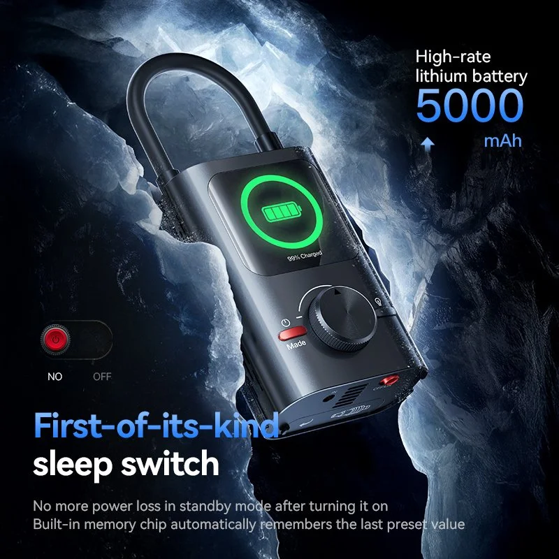 Portable Wireless Electric Car Air Pump 80W Fast Tire Inflator for Vehicles