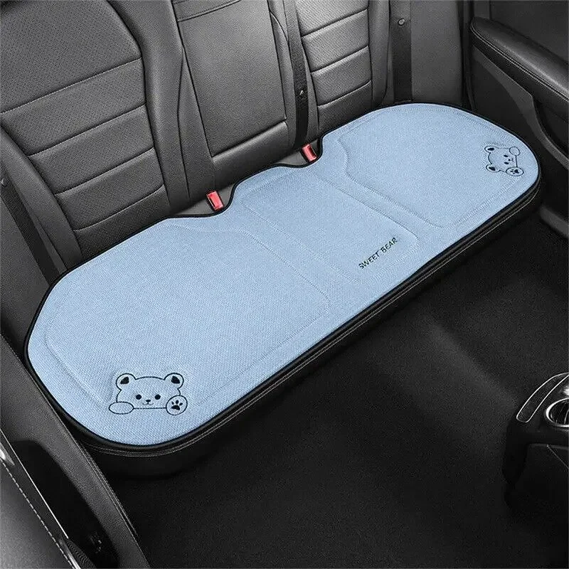 Cartoon Bear Linen Car Seat Cover
