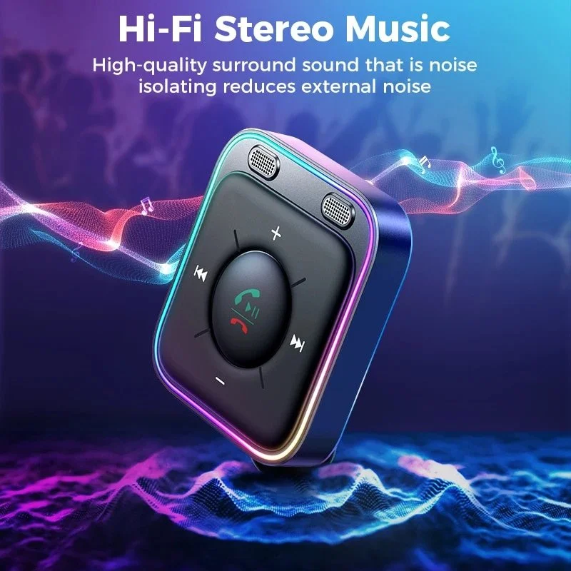 Bluetooth 5.3 Car AUX Adapter with Dual Mics & Noise Cancelling Receiver
