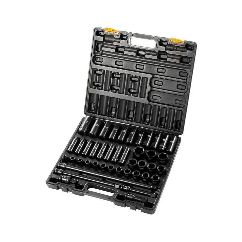 43PCS 1/2-Inch Drive Impact Socket Set with Deep & Standard Sockets + Extensions