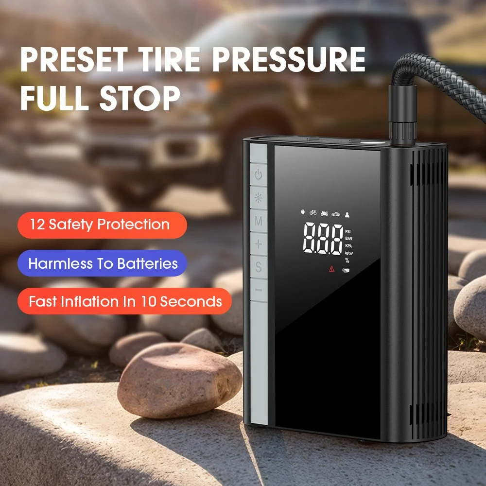High-Power Car Jump Starter & Digital Air Pump with Intelligent Display