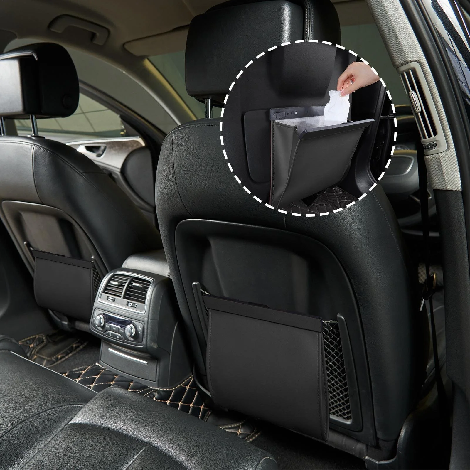Magnetic Leakproof Car Trash Can