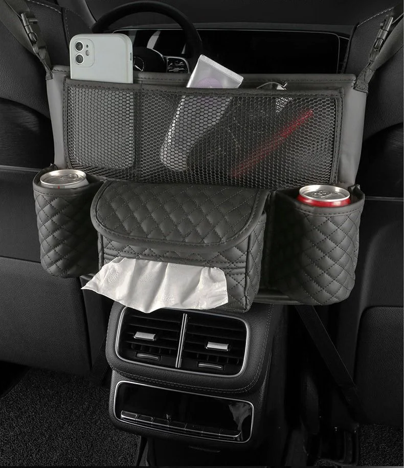 Leather Car Seat Back Organizer