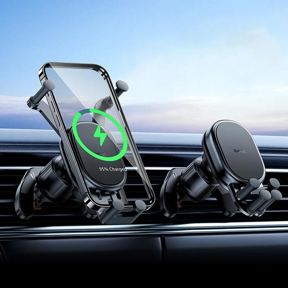 Wireless Car Phone Holder with Fast Charging and Air Vent Mount