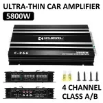 5800W 4-Channel High-Power Car Audio Amplifier Class A/B Ultra-Thin 12V