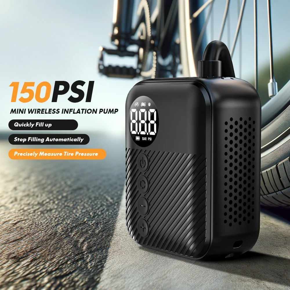 Mini Electric Air Pump – 150PSI Portable Inflator with Digital Display