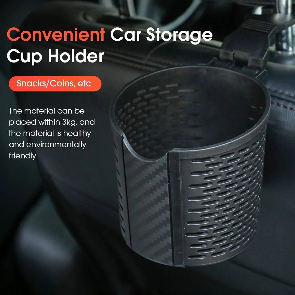 Adjustable Car Cup Holder & Seat Back Organizer – 6.6 lbs Load Capacity
