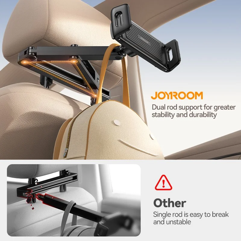 3-in-1 Car Headrest Tablet & Phone Holder for 4.7"-12.9" Devices