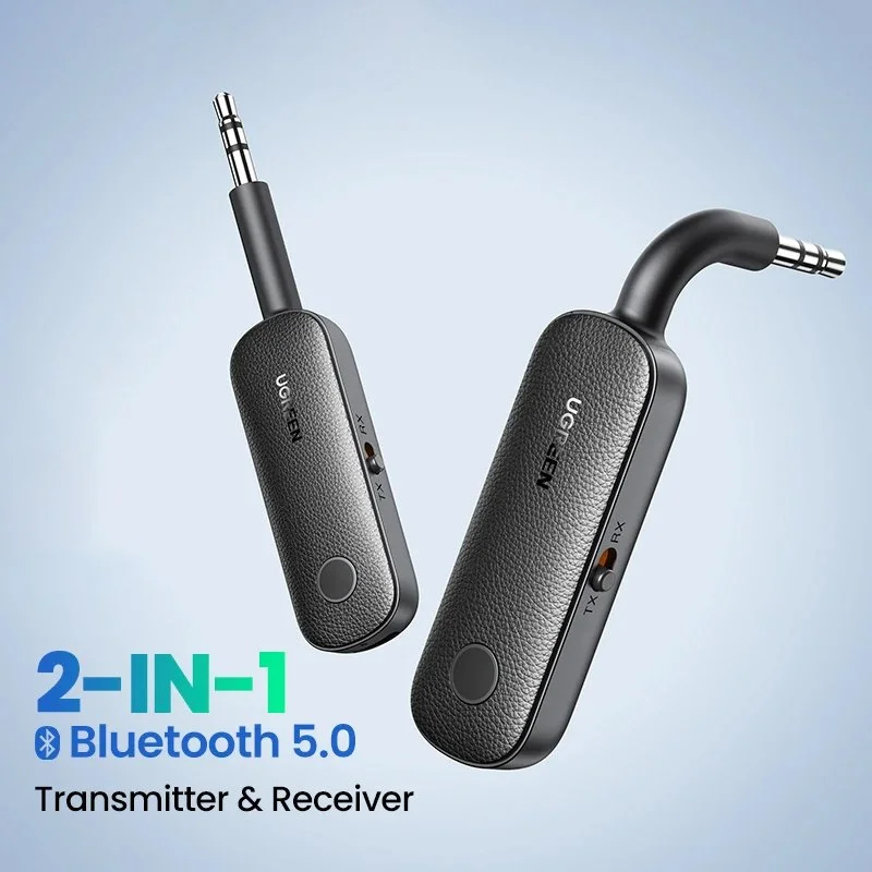 2-in-1 Bluetooth 5.0 Audio Adapter for AUX – Transmitter & Receiver