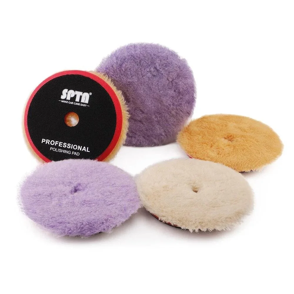 Heavy Cut Wool Polishing Pads for Dual Action & Rotary Polishers – 3/5/6 Inch