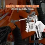 Heavy-Duty 3500 PSI Pistol Grip Grease Gun with Flexible Hose & Couplers