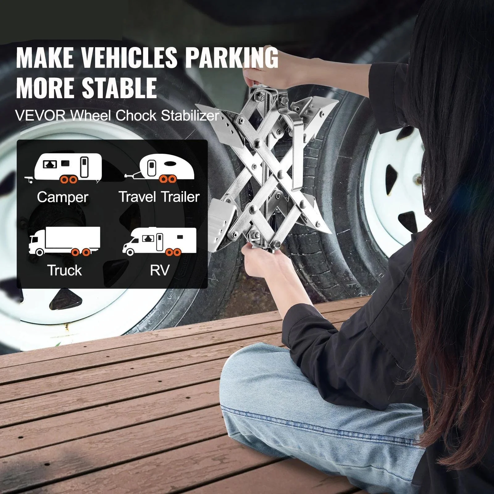 Heavy-Duty Camper Wheel Stabilizer Chocks