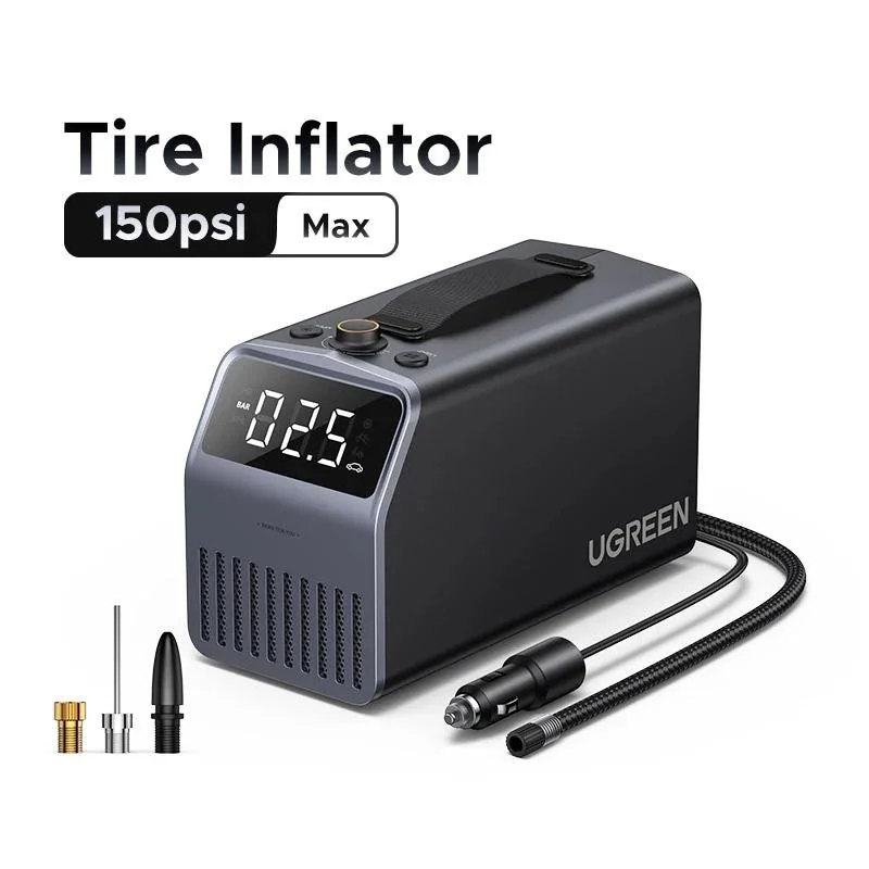 150 PSI Portable Car Air Compressor Pump with Digital LCD and Storage
