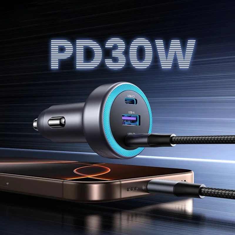USB C Car Charger PD 30W Fast Charging