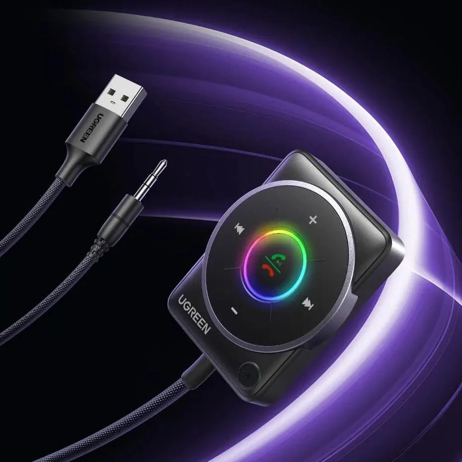 USB Bluetooth 5.4 Car Audio Receiver with Dual Mics & Noise Cancelling