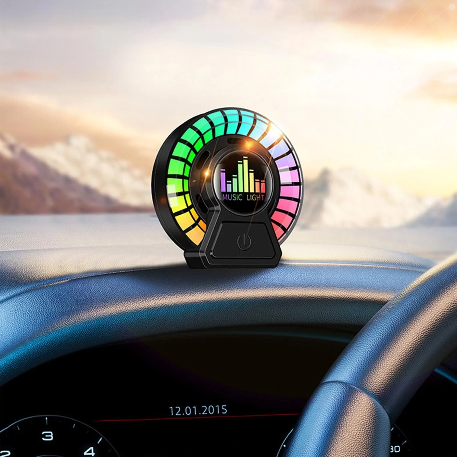 Smart LED Car Air Freshener Vent Clip with Music Rhythm Light