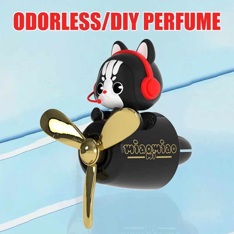 Cat Pilot Propeller Car Air Freshener – Fun Dashboard Diffuser Decoration