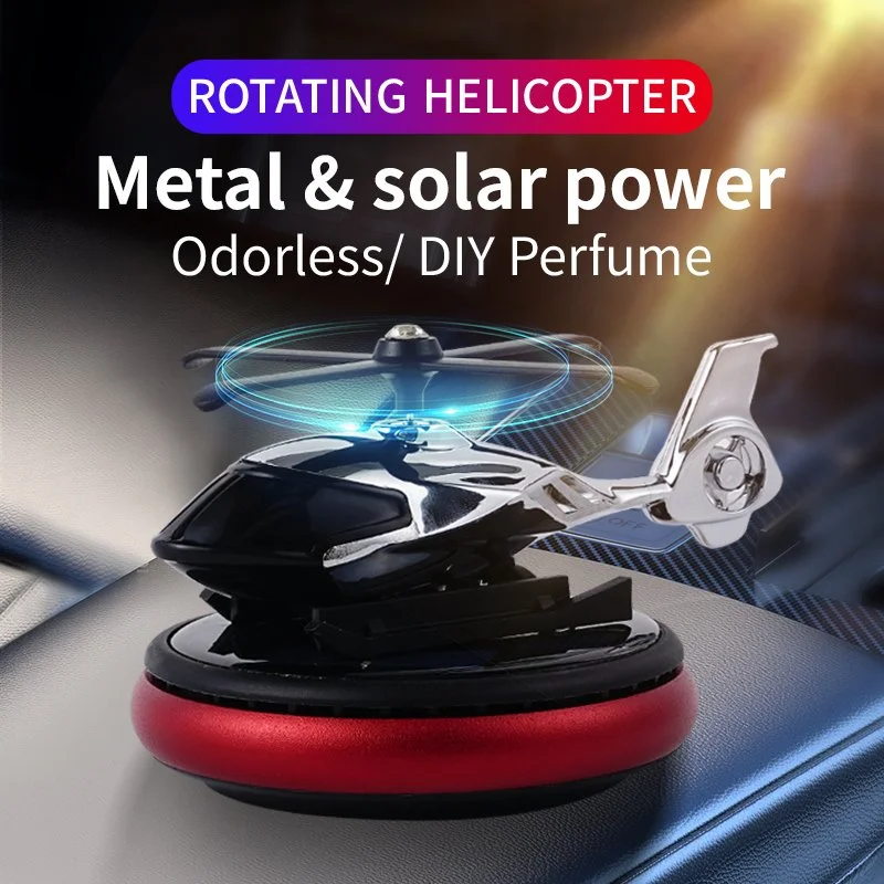 Solar-Powered Rotating Car Air Freshener – DIY Dashboard Helicopter Ornament