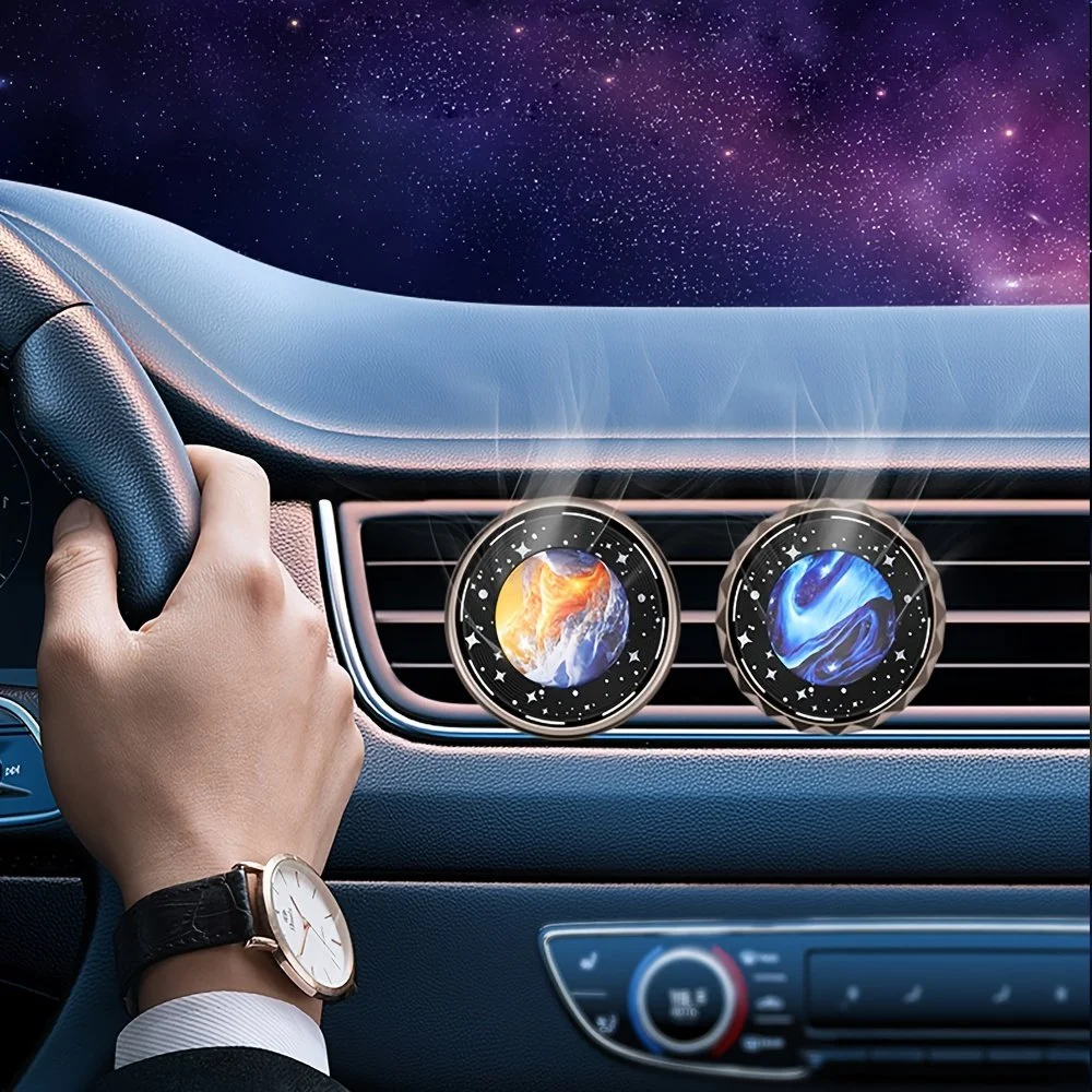 Rotating Planet Car Air Freshener Clip – Long Lasting Car Perfume