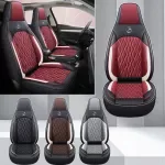 Universal PU Leather Car Seat Cover - Full Wrap, Breathable & Durable, All-Season Fit