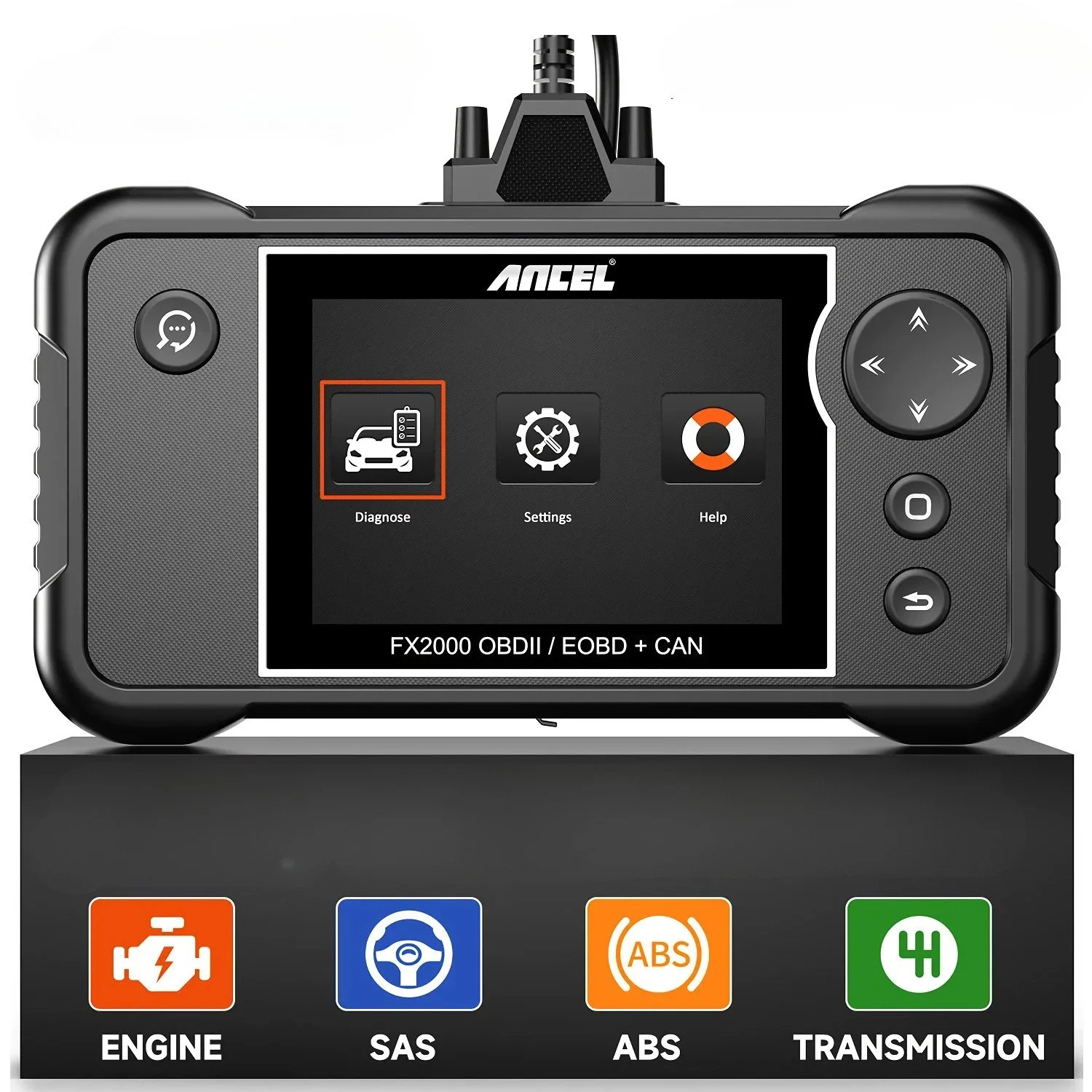 Professional OBD2 Automotive Scanner with Engine, ABS, SRS & Transmission Diagnostics