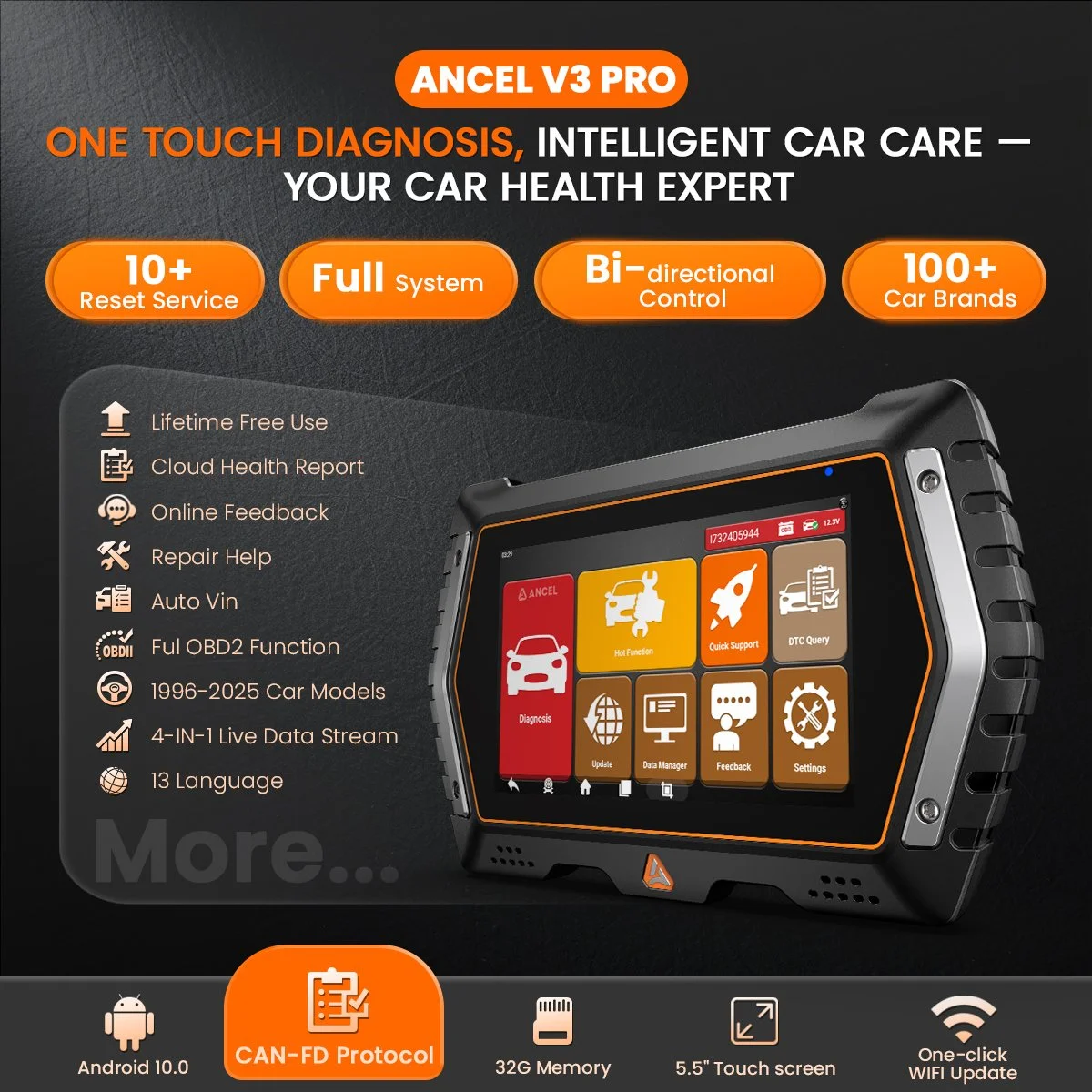Advanced OBD2 Scanner with Bi-Directional Control & All-System Diagnostics