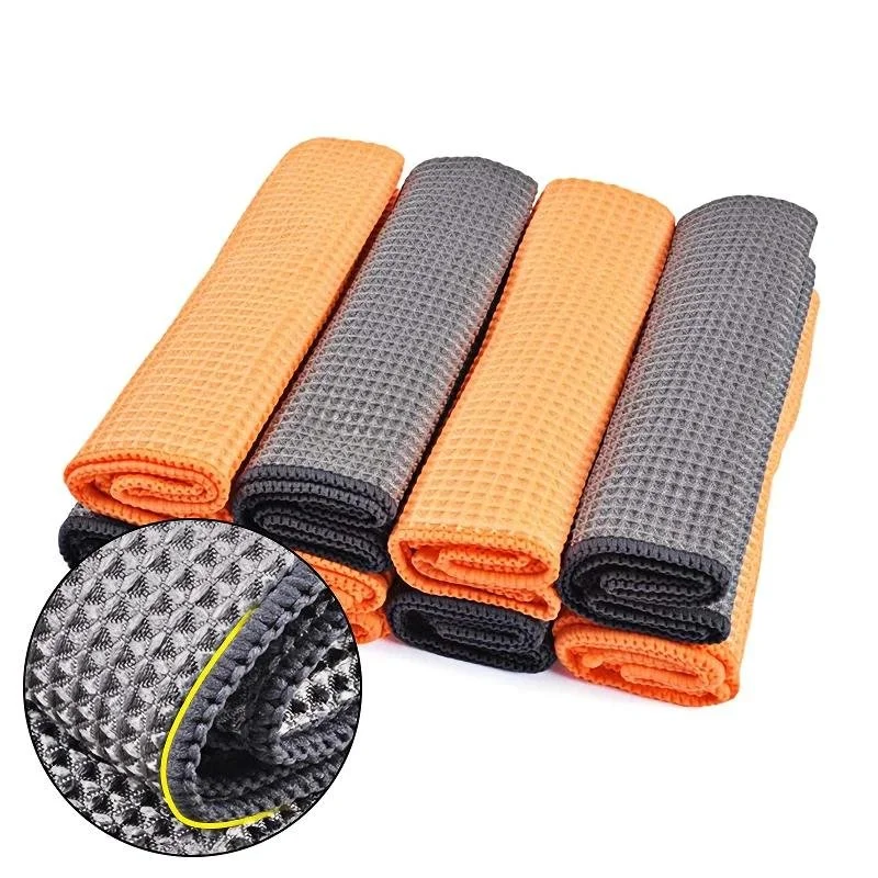 Microfiber Waffle Weave Car Wash Towel – Ultra Absorbent Cleaning Cloth