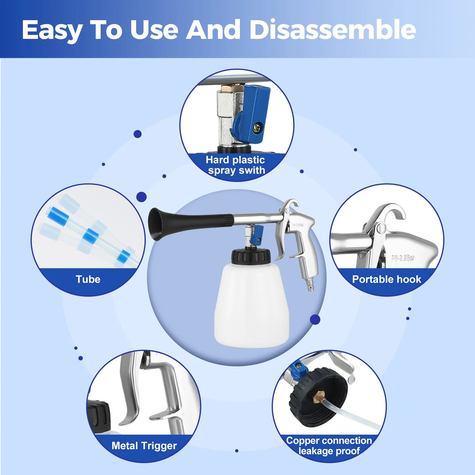 High-Pressure Interior Car Cleaning Gun Set