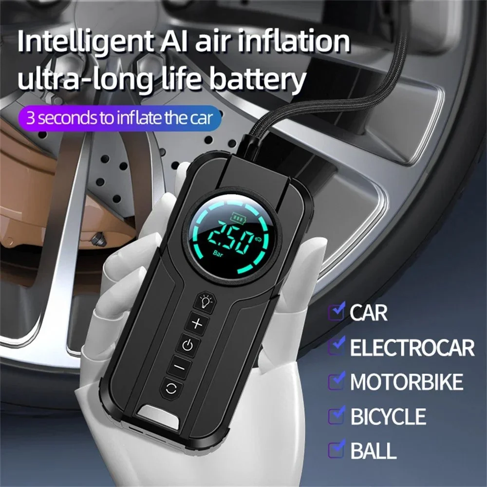 All-in-One Portable Car Jump Starter & Power Bank with 150PSI Air Pump