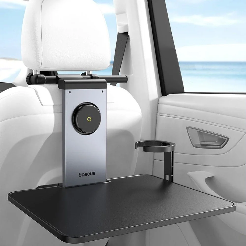 Foldable Car Back Seat Tray Table with Laptop Desk and Cup Holder