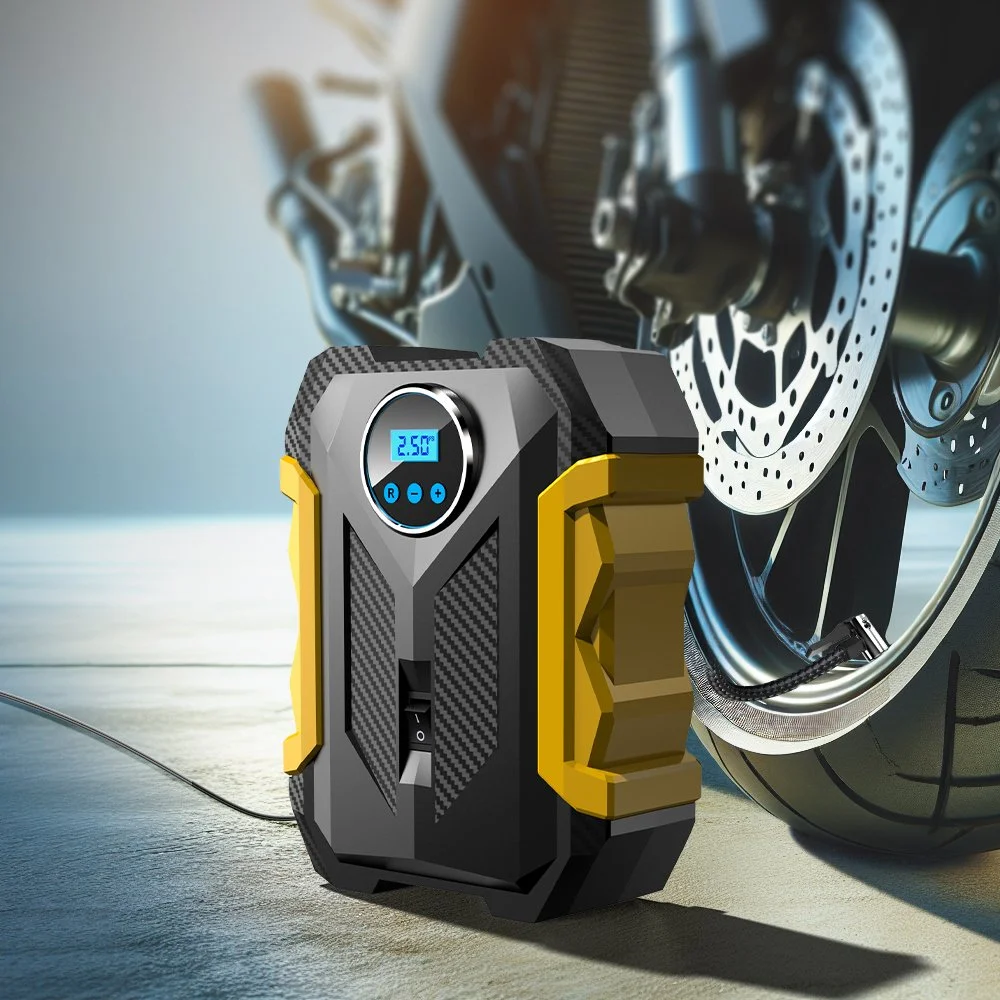 Portable Digital Auto Air Compressor with Tire Inflation & LED Light