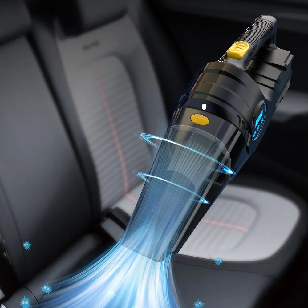 4-in-1 Digital Tire Inflator with Auto-Stop, TPMS, LED Light & Vacuum