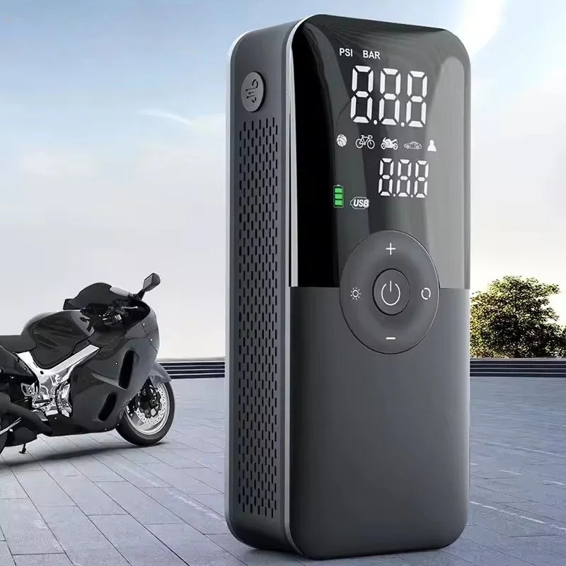 Rechargeable Cordless Tire Inflator with Digital Display & 150PSI Air Pressure
